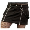 Women Gothic Mini Skirt Double Zipper Women Gothic Skirt